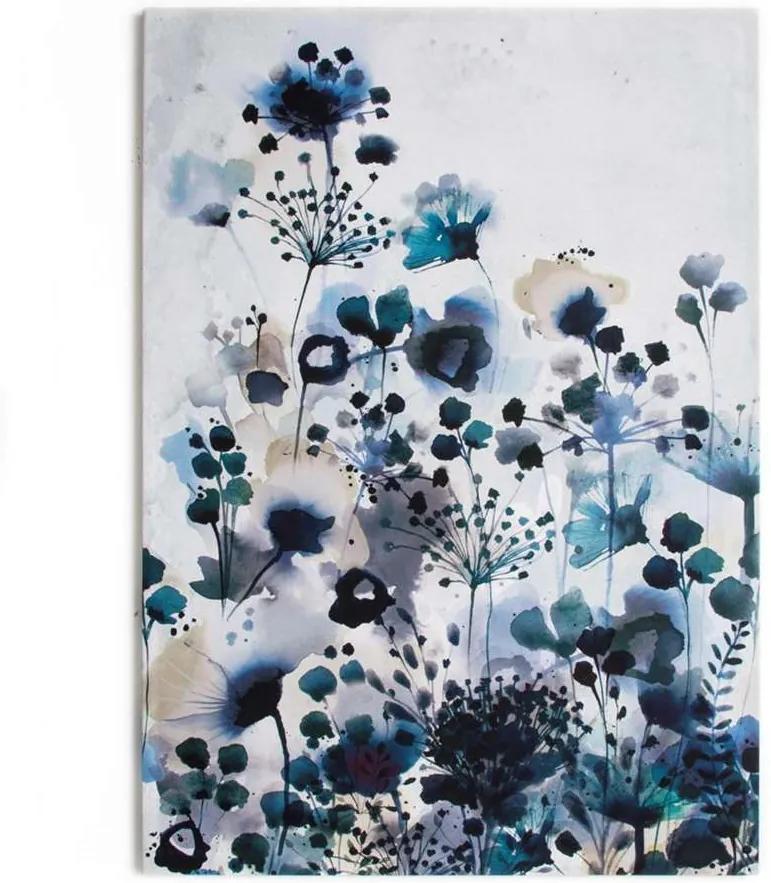 Art For The Home canvas schilderij Bloemen - blauw - 70x100 cm - Leen Bakker