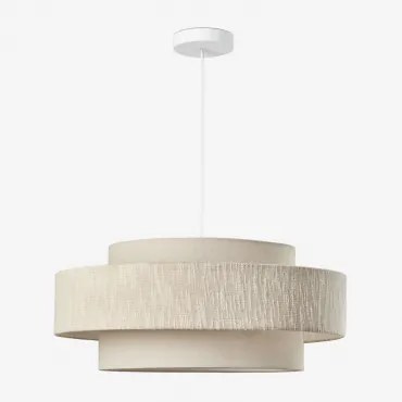 Lumira Hanglamp Plafond Ø55 Cm & Gardenia Wit - Beige – Linnen - Sklum