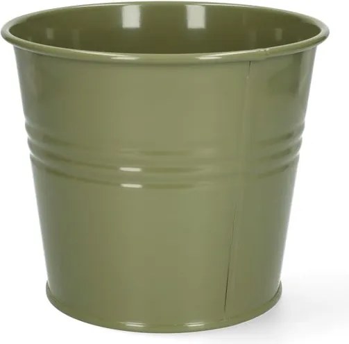 Bloempot, zink, olijfgroen,Ø17 cm