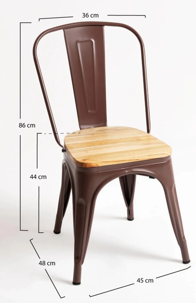 Pakket 4 Stoelen Torix Natuurlijk Hout
