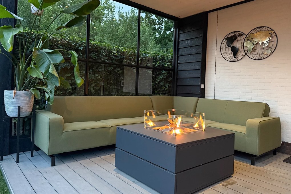 Boavista/Cuba Sunbrella loungeset - Heritage Leaf - 4-delig - rechts