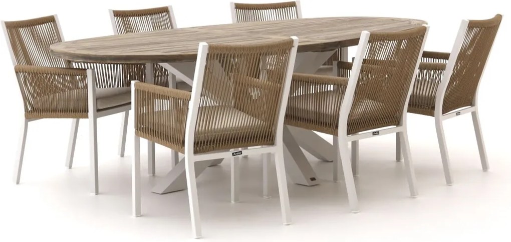 Diningset Manifesto  | 6 personen | Tuinset teakhout | 7-delig | Kees Smit Tuinmeubelen