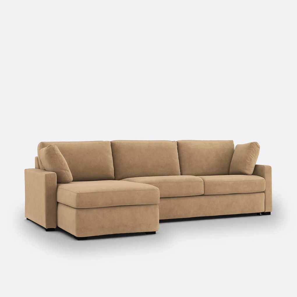 Hoekbank, omvormbaar, 4-zits, fluweel, Comfort Bultex®, TIMOR