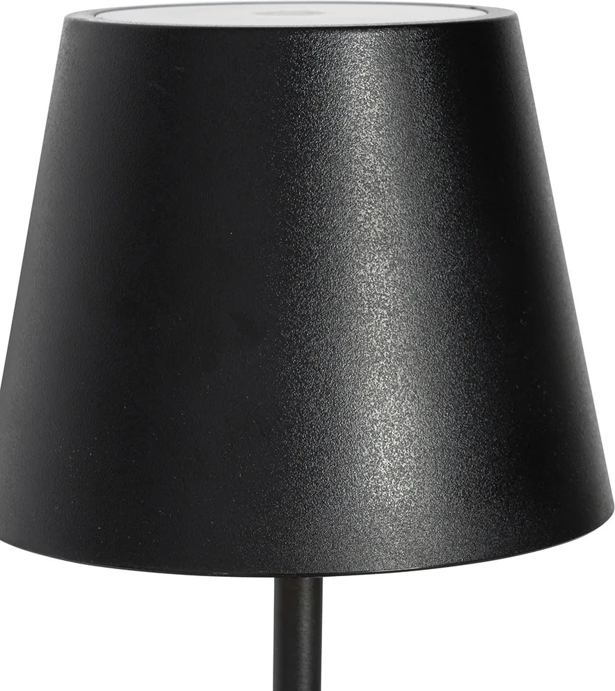 Tafellamp zwart incl. LED dimbaar en oplaadbaar IP54 - Murdock