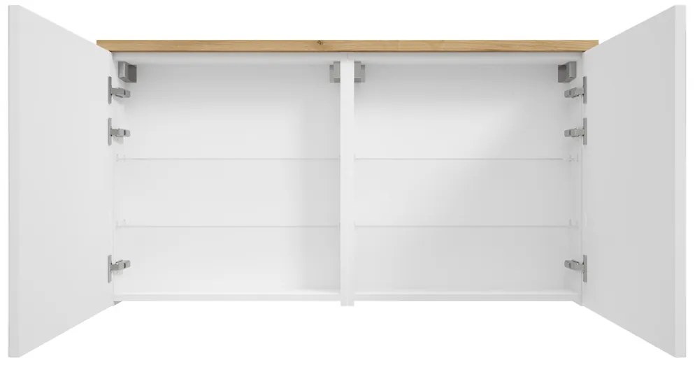 Fontana Basic spiegelkast 117cm met 2 deuren warm eiken