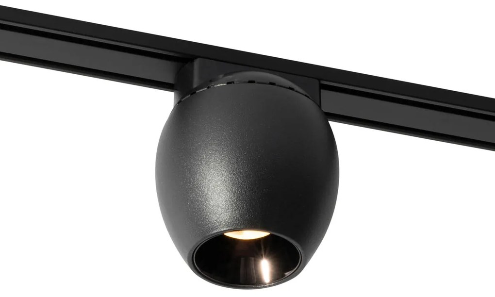 LED Moderne Spot / Opbouwspot / Plafondspot zwart voor railsysteem 1-fase 6W 3000K - Magnetic Zagaye Modern bol / globe / rond ovaal Binnenverlichting Lamp