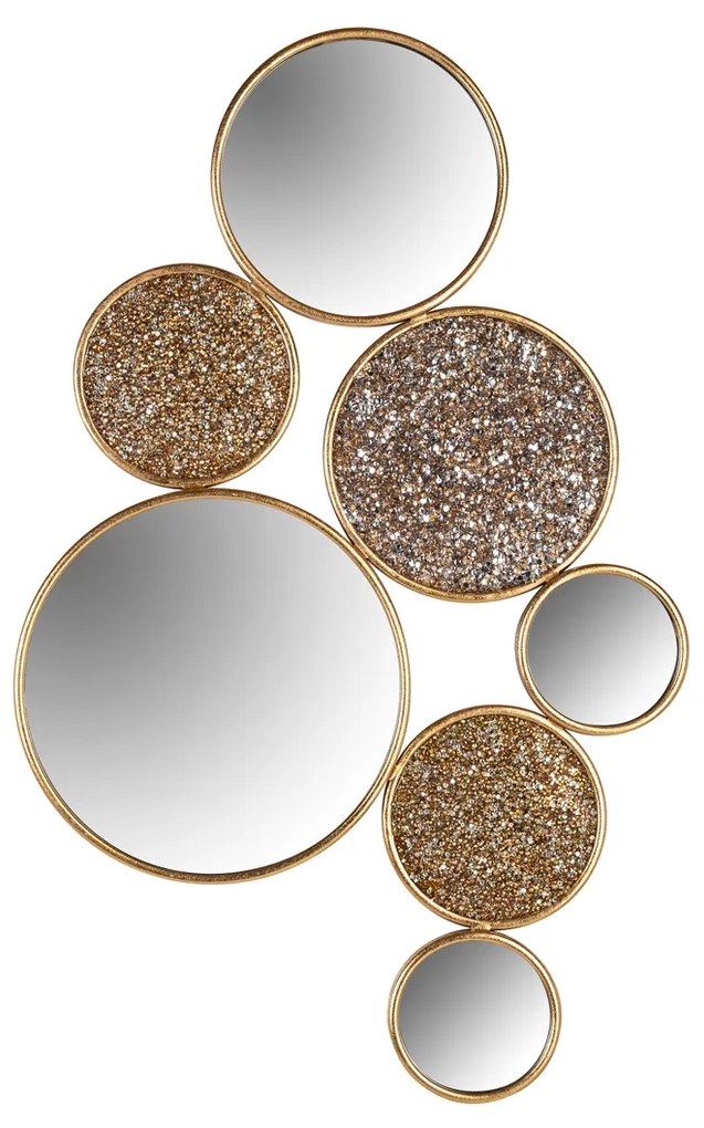 Richmond Interiors Isiaha Set Ronde Spiegels Goud - 52x83cm