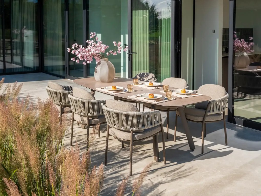 Taste by 4 Seasons Calma tuinstoel terre Tuinstoel bruin weerbestendig