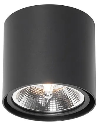 Design opbouwSpot / Opbouwspot / Plafondspot zwart draai- en kantelbaar GU10 111mm - Impact Design GU10 cilinder / rond Binnenverlichting Lamp