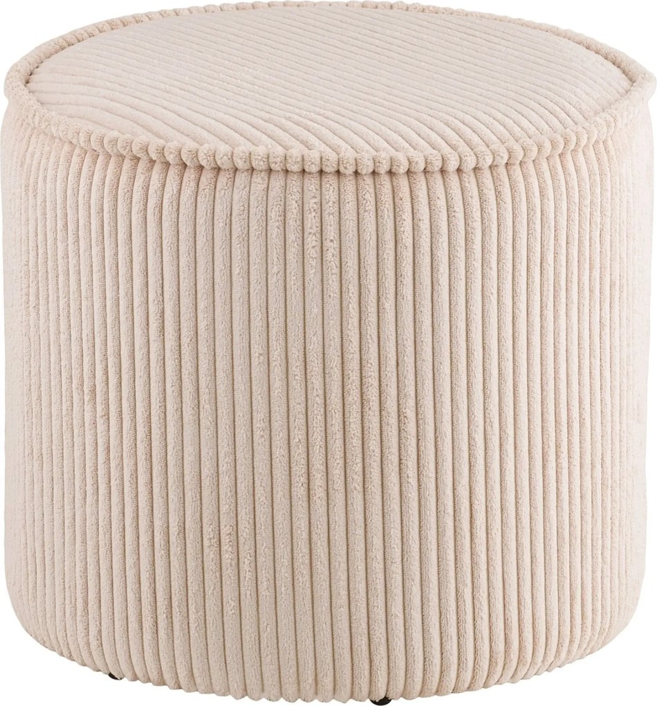 Taupo Poef Corduroy - Beige