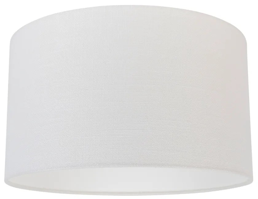 Stoffen lampenkap off-white 35/35/20 Modern rond