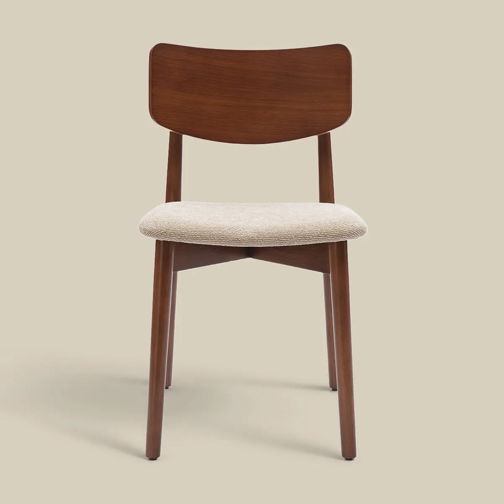 Scandinavische Stoel Walnoot Hout