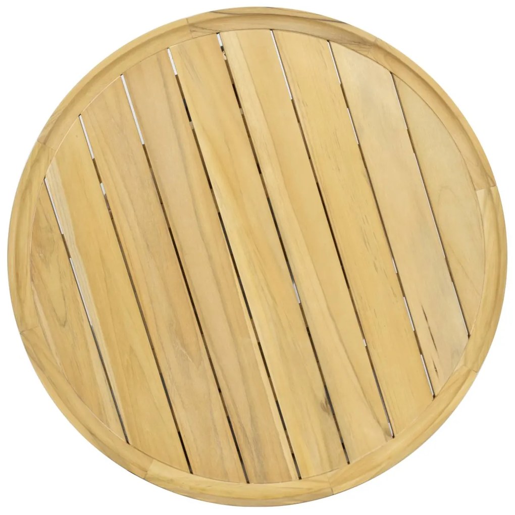 4 Seasons Outdoor Nora loungeset naturel teak met Pablo loungetafel Ø 80 cm SALE Loungeset taupe weerbestendig