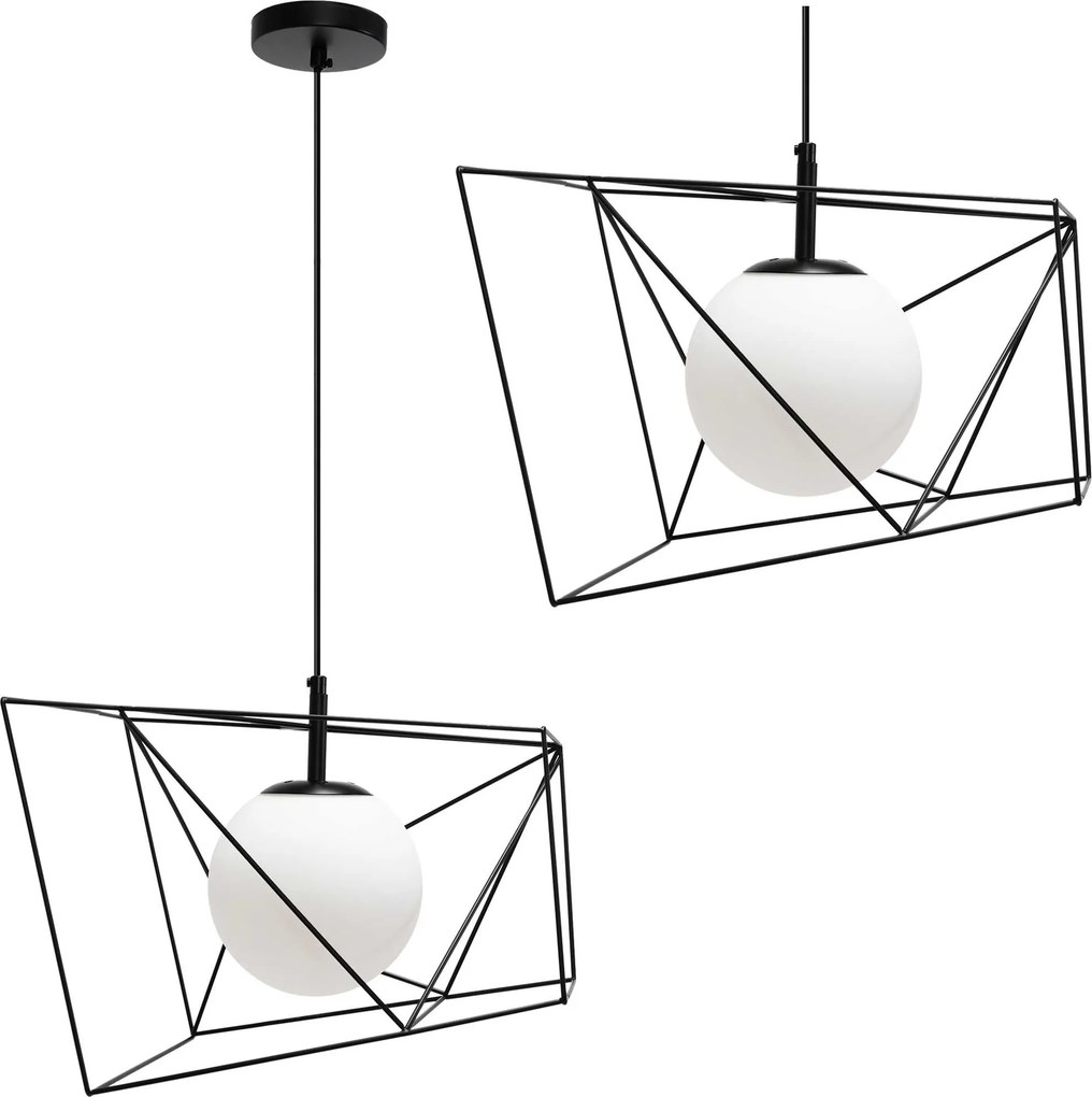 Hanglamp APP1022-1CP zwart wit