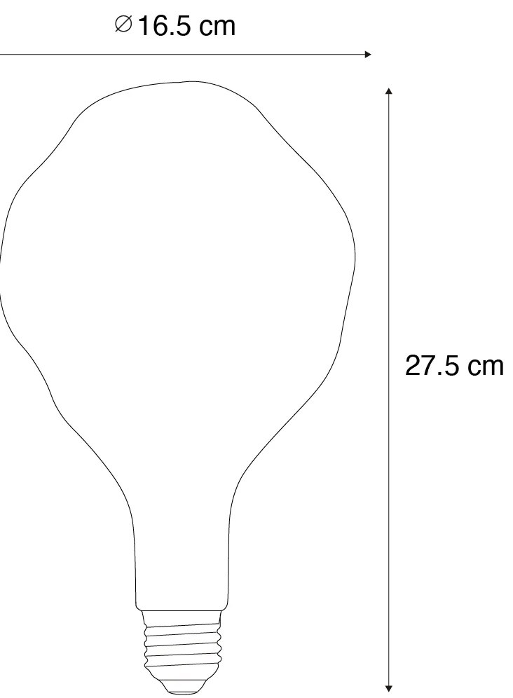 E27 dimbare LED lampen PS160 bruin 4W 120 lm 1800K