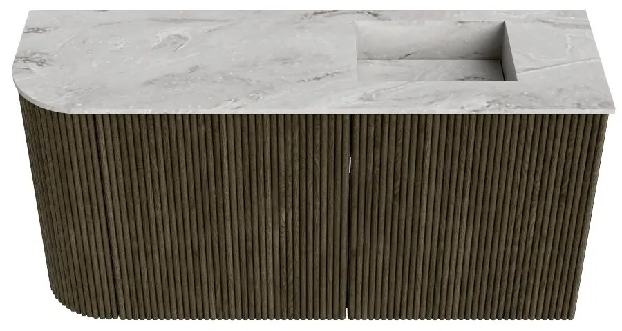 Mondiaz Joya DLux 80cm toiletmeubel ronding links shadow met wastafel faye rechts 1 kraangat glace