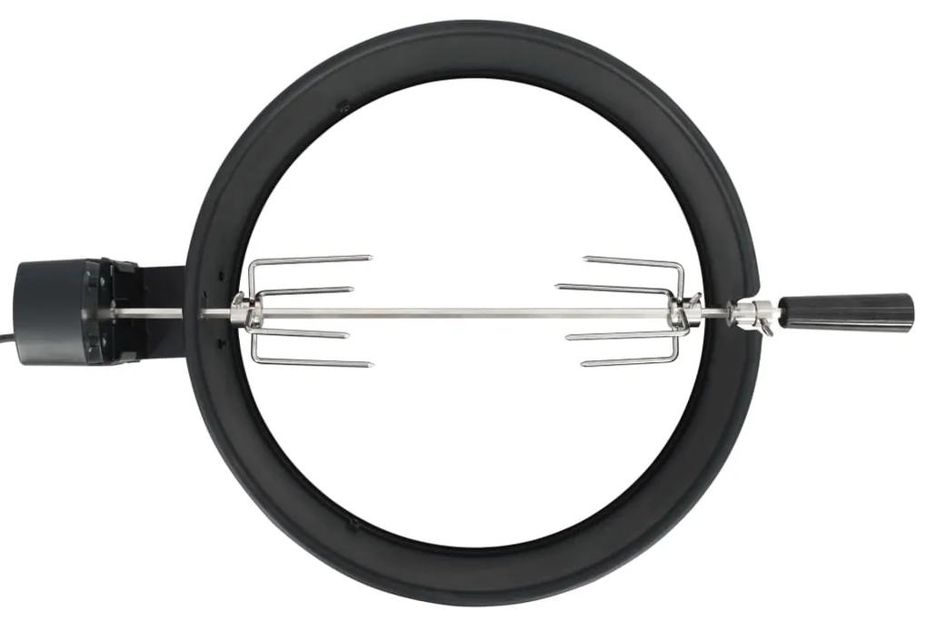 vidaXL BBQ rotisserie ring 47 cm zwart