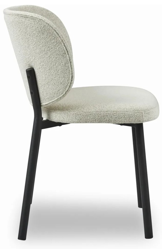 Boucle Eetkamerstoel Creme