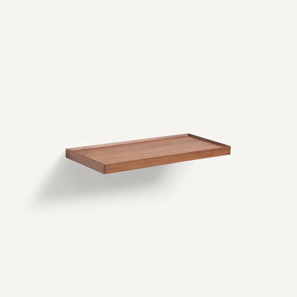 Wandplank in notenhout L60 cm, Tidder