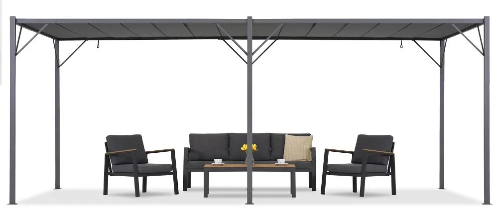 Antraciet Malaga 3x6m Tuinpunt terraspergola