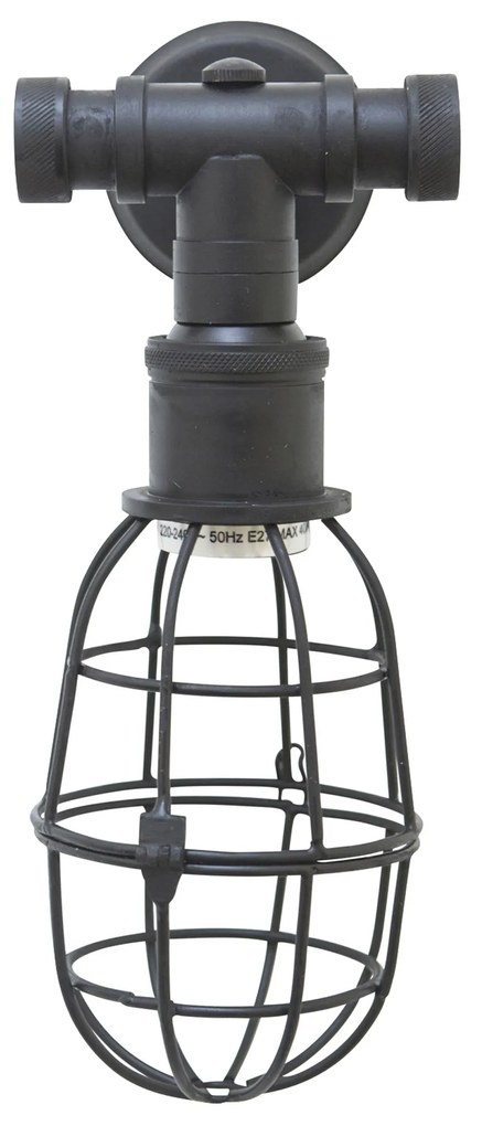 Wandlamp Sandford Antiek Zwart