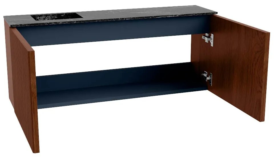 Mondiaz Joya DLux 100cm toiletmeubel ruby met wastafel faye links 1 kraangat lava