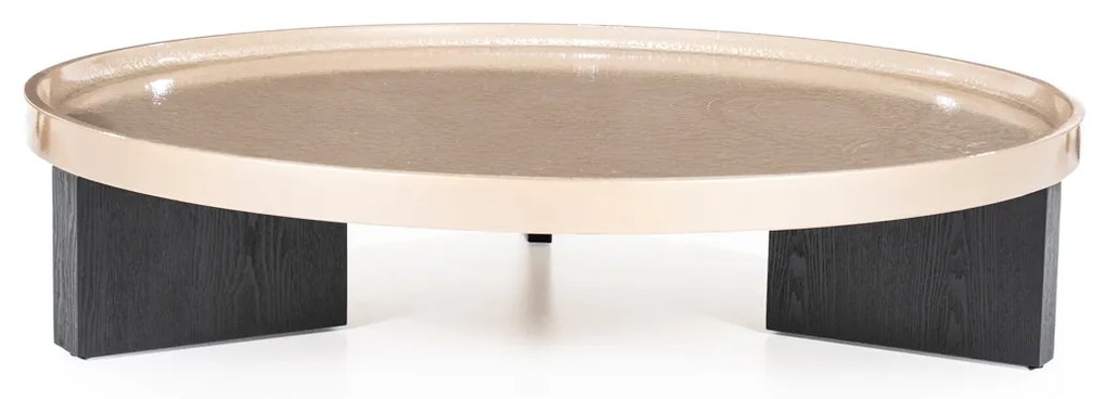 Eleonora Mayson Ronde Salontafel Beige Glazuur 120 Cm - 120 X 120cm.