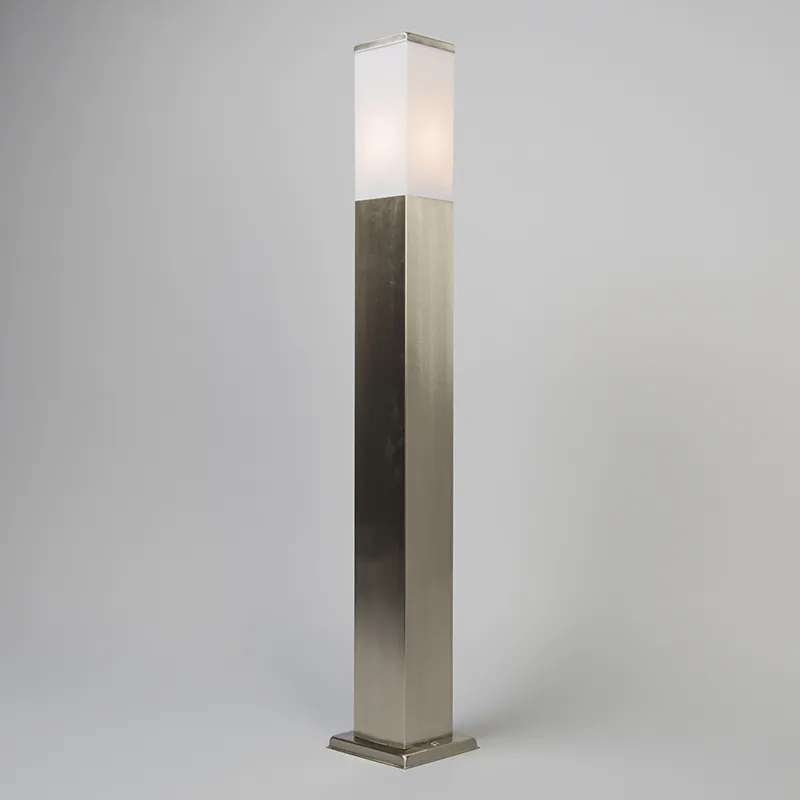 Buitenlamp staal 80cm IP44 - Malios met grondpin en kabelmof