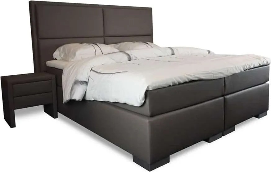 Boxspring Boston 160x200 cm + TV element (licht beige)