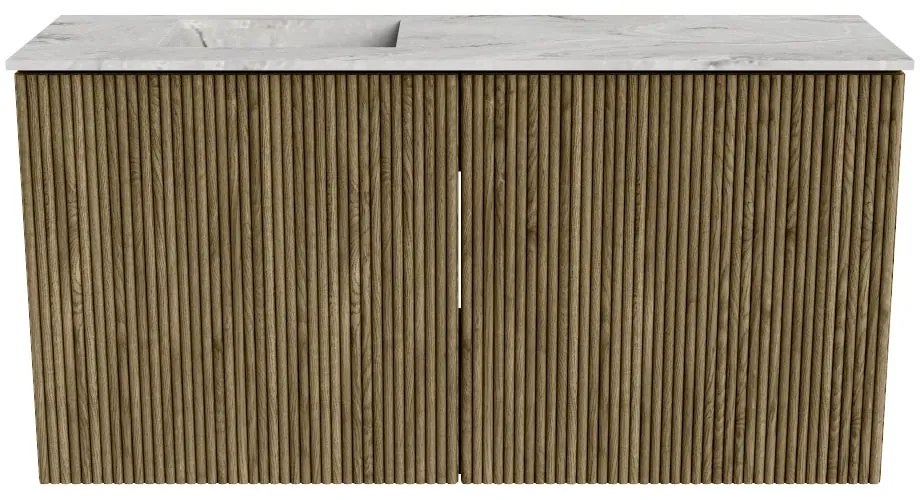 Mondiaz Joya DLux 80cm toiletmeubel dusk met wastafel faye links 1 kraangat glace