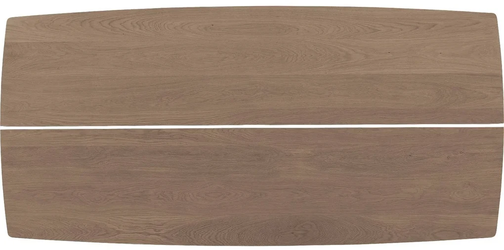 Goossens Excellent Eettafel Floyd, Semi rechthoekig 180 x 100 cm met split