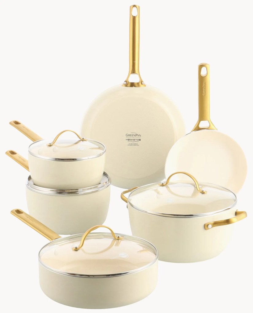 Kookset Padova met antiaanbaklaag, 10-delig