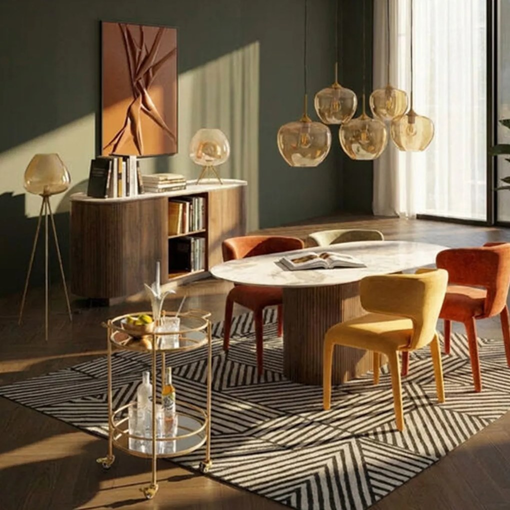 Kare Design Ruben Marmere Ovale Eettafel 200 - 200 X 100cm.