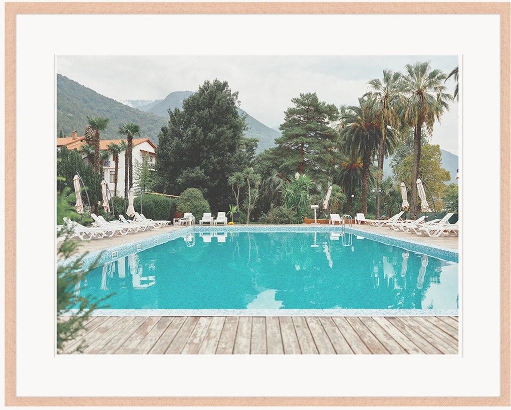 Ingelijste digitale print Pool House