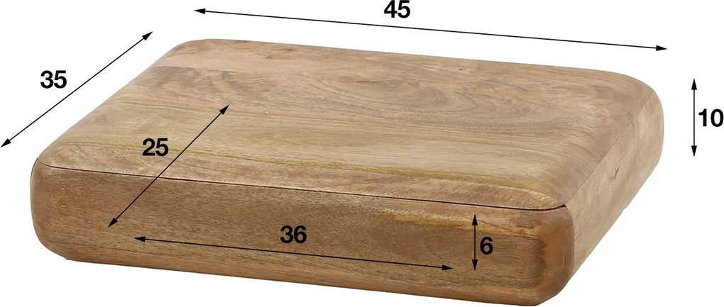 Wabi Sabi Nachtkastje Hangende Lade - 45x35x13cm.