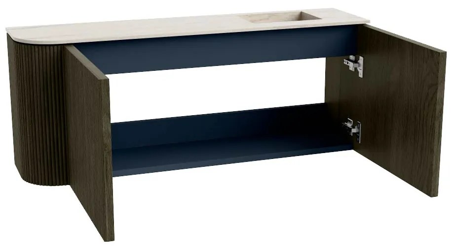 Mondiaz Joya DLux 100cm toiletmeubel ronding links shadow met wastafel faye rechts 1 kraangat meli