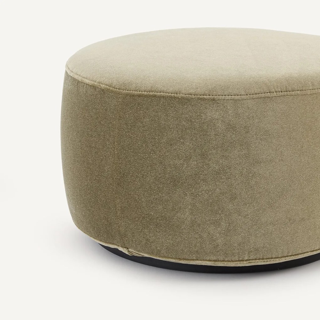 XL voetenbank in linnen fluwelen, Rosebury, ontwerp door Emmanuel Gallina