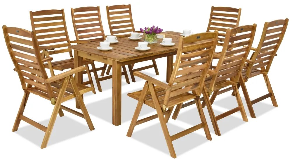 Tuinmeubelen van hout Dżakarta/Bombaj 8 Garden Point