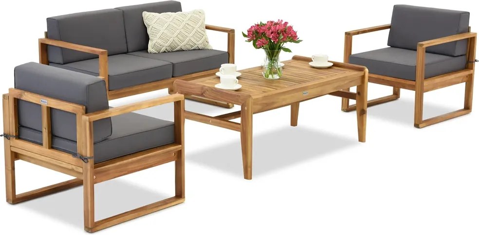 Acaciahouten tuinmeubelen Maskat Coffee 4 Tuinpunt