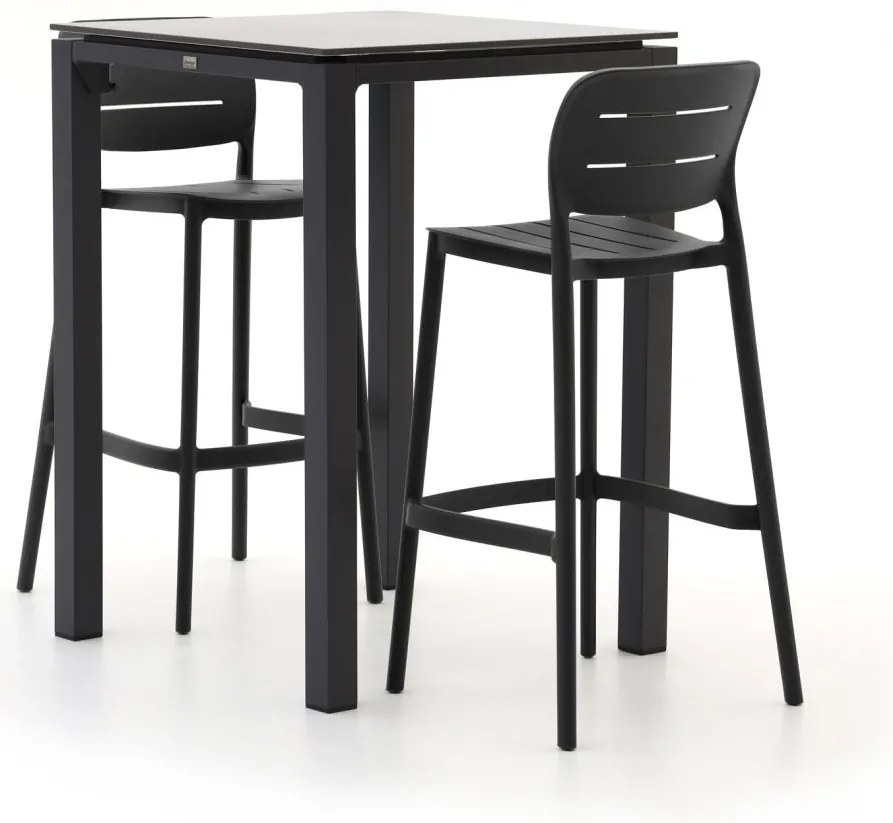 Barset Forza  | 2 personen sintered stone | Tuinset stapelbaar | 3-delig | Kees Smit Tuinmeubelen