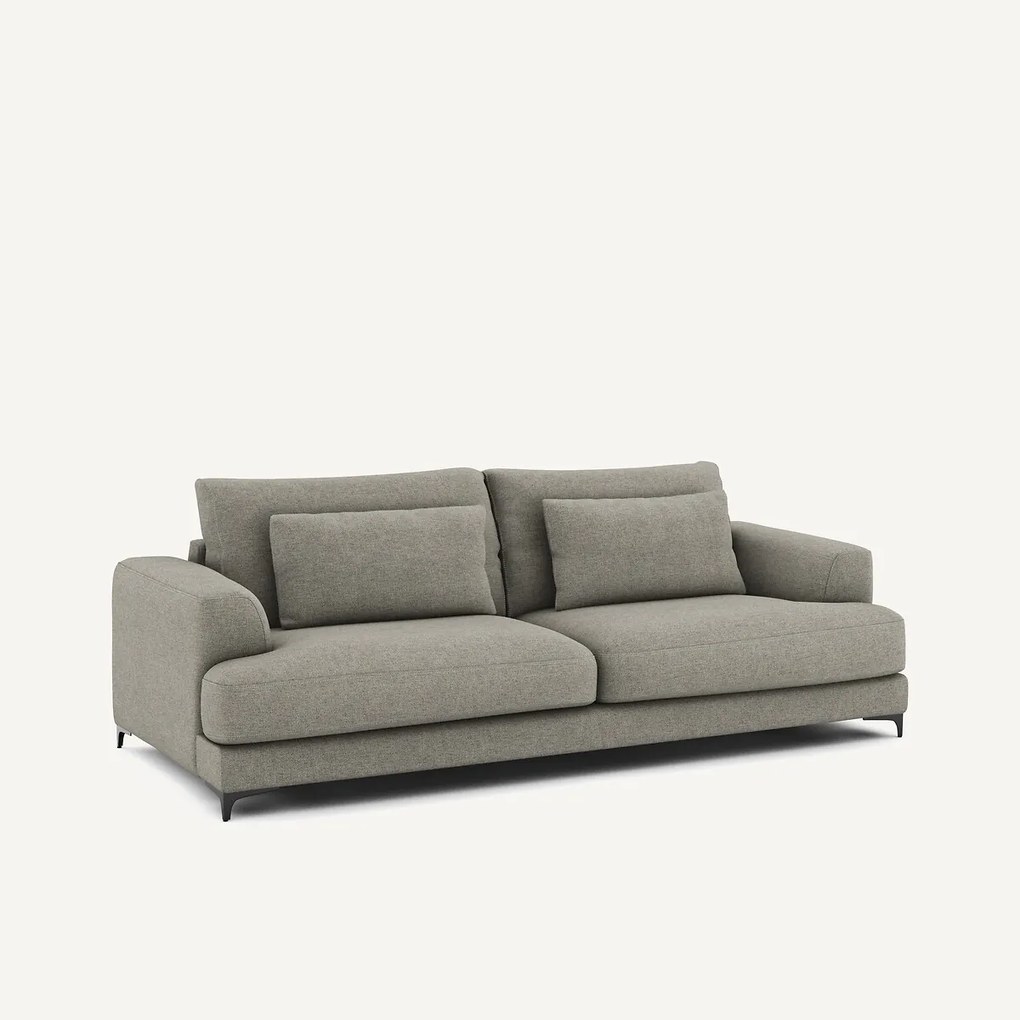 4-zits slaapbank van getextureerd linnen viscose, Marsile