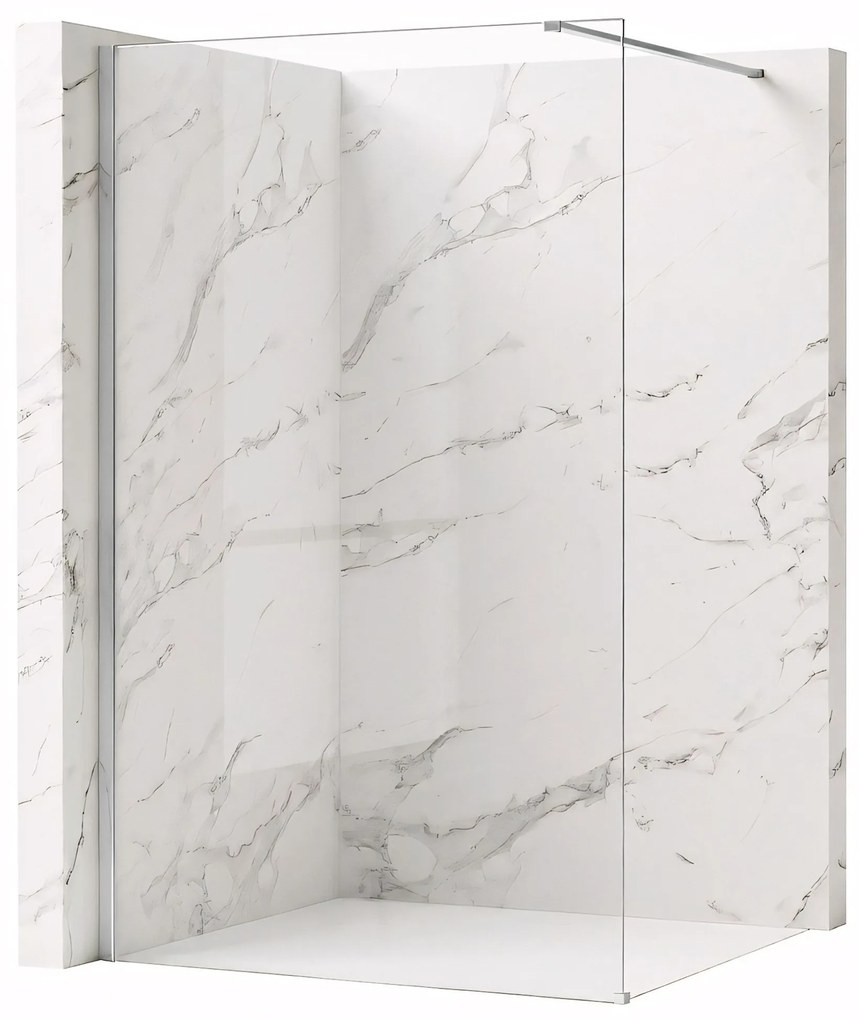 Walk-in douchewand Rea Flexi Transparent / Chrome 80