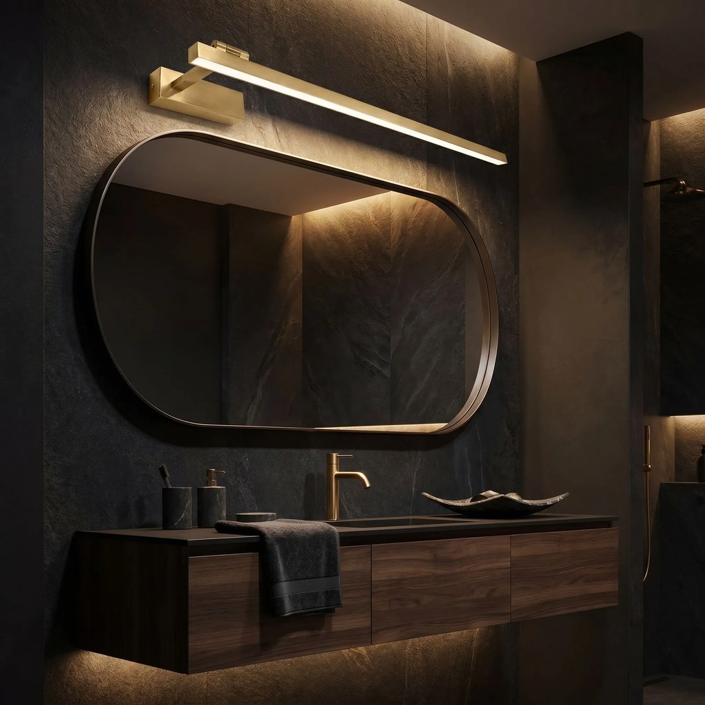 Badkamer LED-wandlamp SWE033-1W 80cm BRUSH GOLD
