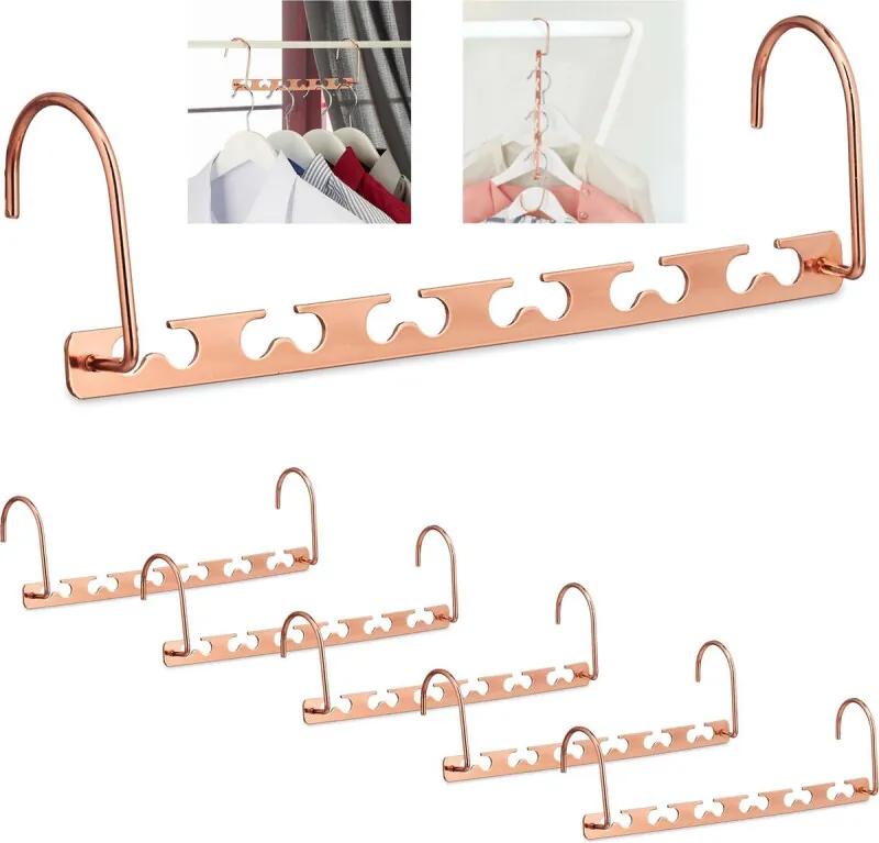 Ruimtebesparende kledinghangers - 6x - kledingkast organizer - magische hanger