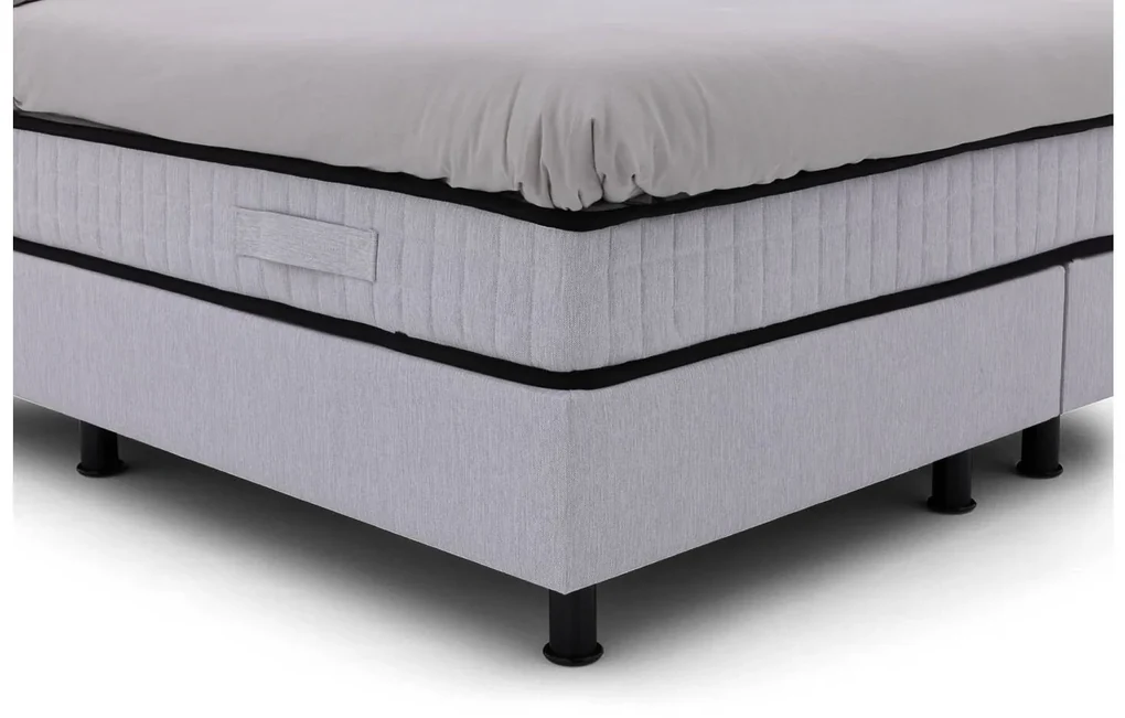 Goossens Basic Boxspring Compleet Kaja, 160 x 200 cm box (= 2x 80cmx 200cm) 1x matras gestoffeerd pocketvering, 1x matrastopper gestoffeerd