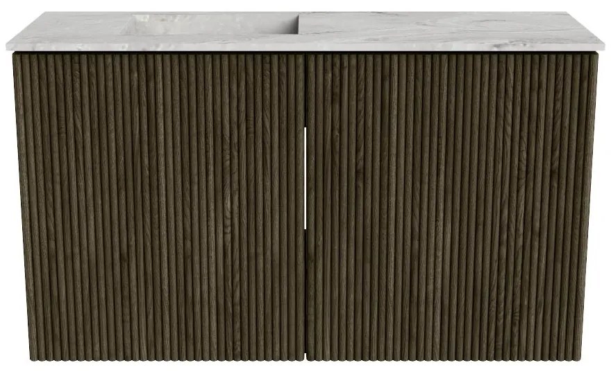 Mondiaz Joya DLux 70cm toiletmeubel shadow met wastafel faye links 1 kraangat glace