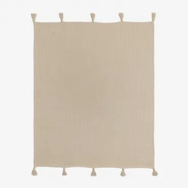Alfeld Katoenen Plaid Deken Beige – Linnen - Sklum