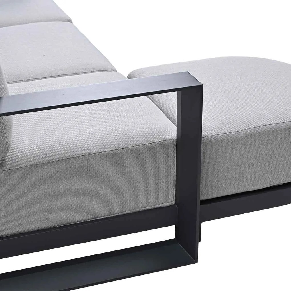 Garden Impressions Malakka loungebank chaise longue - donker grijs