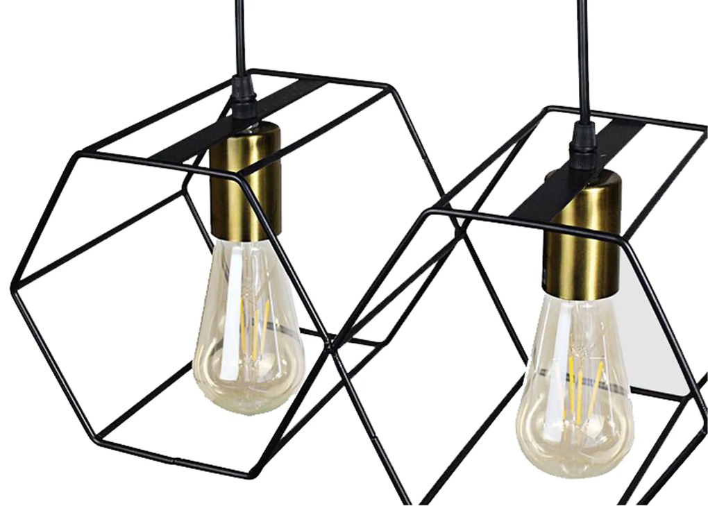 Hanglamp APP1133-5CP Zwart Goud
