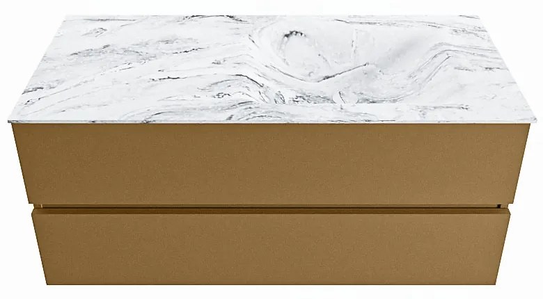 Mondiaz Vica DLux badmeubel 110cm oro 2 lades met wastafel glace rechts 1 kraangat